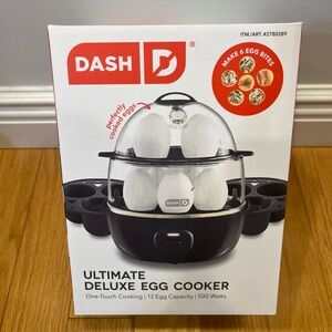 DASH Deluxe Rapid Egg Cooker for Hard Boiled, Poached, Scrambled Eggs & Omelets